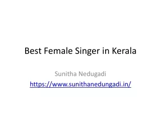 Best Female Singer in Kerala