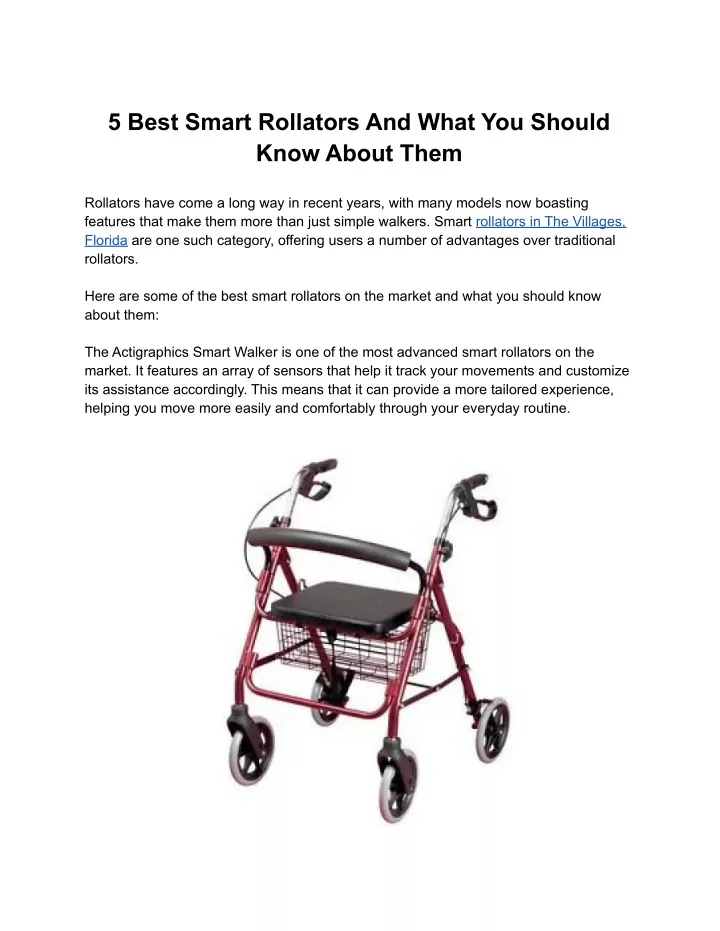 5 best smart rollators and what you should know