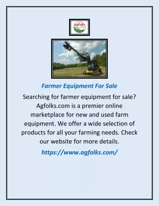 Farmer Equipment For Sale