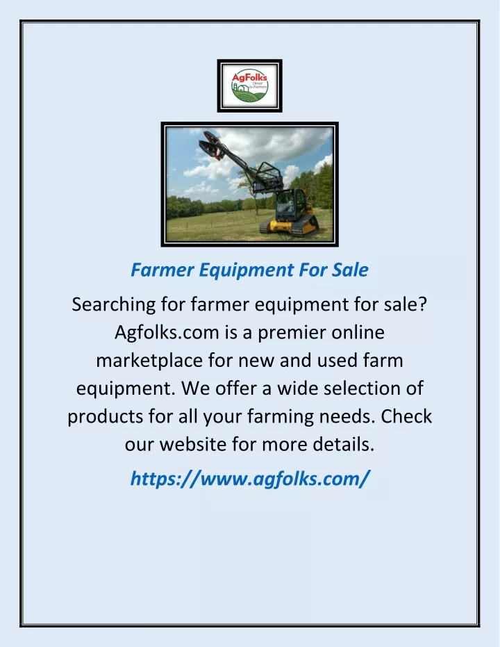 farmer equipment for sale