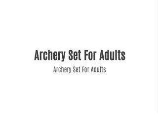 Archery Set For Adults