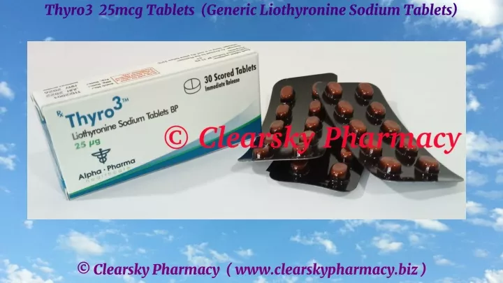thyro3 25mcg tablets generic liothyronine sodium