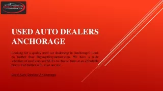 used auto dealers anchorage