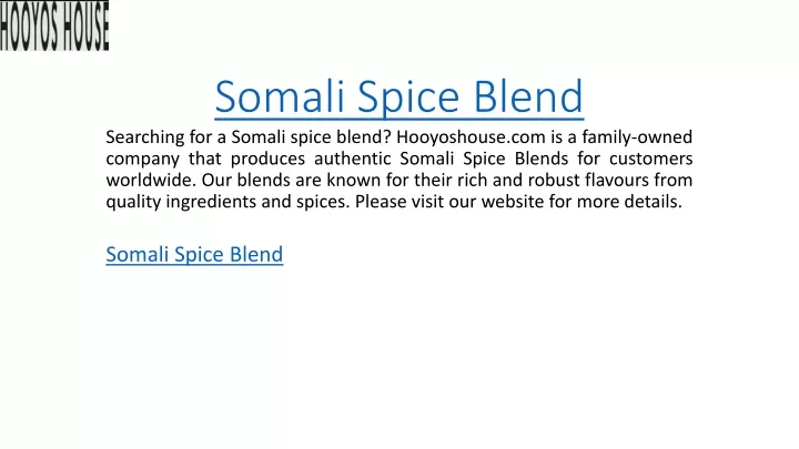 somali spice blend