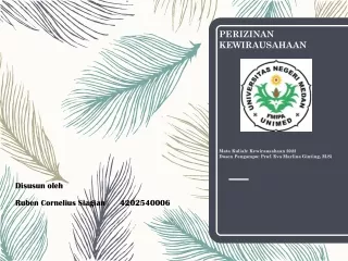 Perizinan usaha kewirausaahaan