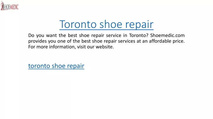 toronto shoe repair