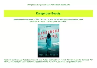 [ PDF ] Ebook Dangerous Beauty PDF EBOOK DOWNLOAD