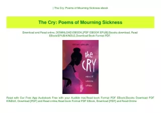 ^DOWNLOAD-PDF) The Cry Poems of Mourning Sickness ebook