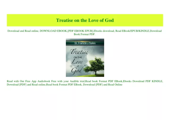 treatise on the love of god