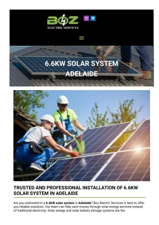 6.6kw solar system adelaide