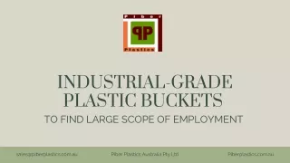 Industrial-Grade Plastic Buckets to Find Large Scope of Employment