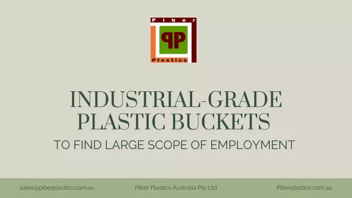 industrial grade plastic buckets