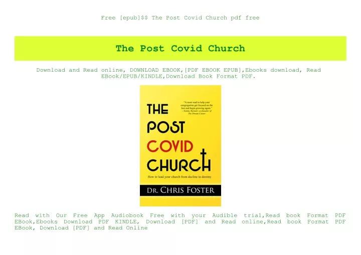 free epub the post covid church pdf free