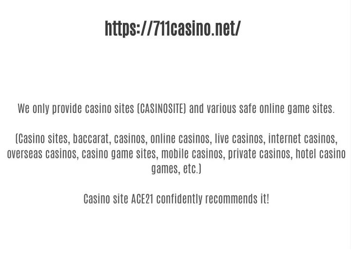 PPT - https://711casino.net/ PowerPoint Presentation, free download ...