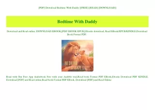 [PDF] Download Bedtime With Daddy [[FREE] [READ] [DOWNLOAD]]