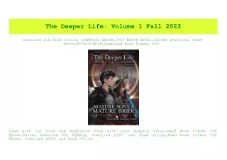 PDF) The Deeper Life Volume 1 Fall 2022 {PDF EBOOK EPUB KINDLE}