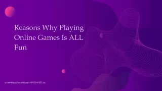 reasons why playing online games is all fun