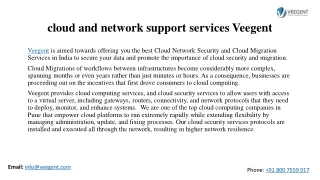 Cloud and Network Consulting Services at Veegent