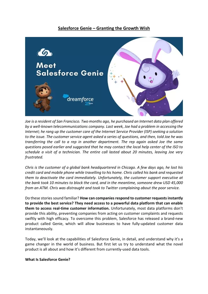 salesforce genie granting the growth wish