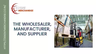 The Wholesaler, manufacturer, and Supplier