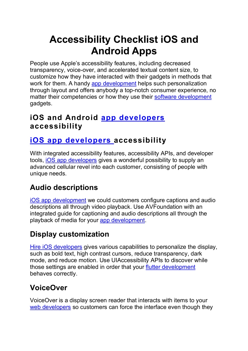 PPT - Accessibility Checklist iOS and Android Apps PowerPoint ...