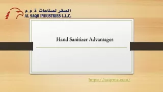 Hand Sanitizer Advantages