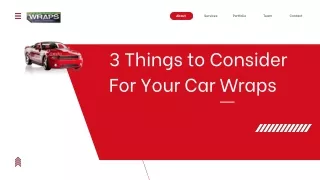 Things you must check for car wraps