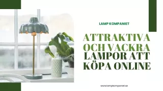 Attraktiva Och Vackra Lampor Att Köpa Online