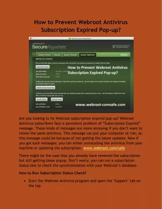how to prevent webroot antivirus subscription