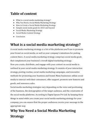 Build Your Social Media Marketing Strategy