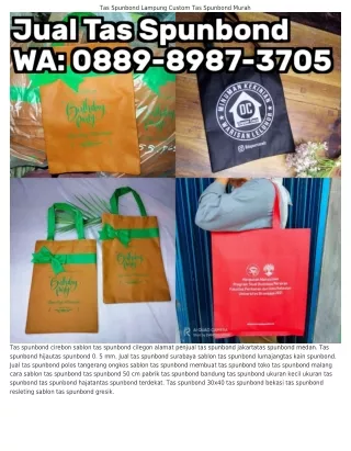 0889•898ᜪ•3ᜪ05 (WA) Grosir Tas Spunbond Nganjuk Tas Spunbond Grosir Garut