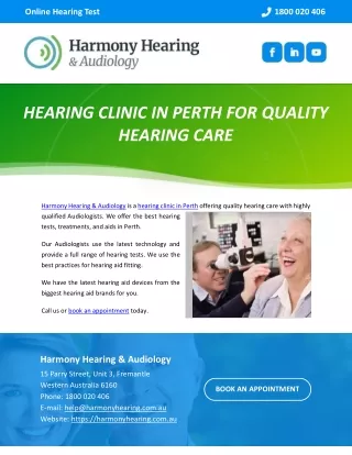 HEARING CLINIC IN PERTH FOR QUALITY HEARING CARE