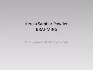 Brahmins| Kerala Sambar Powder