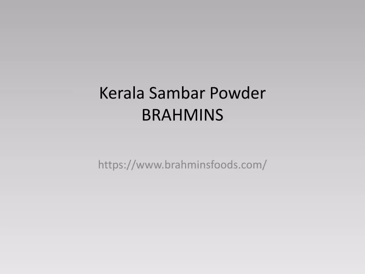 kerala sambar powder brahmins