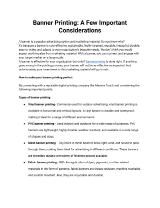 Banner Printing_ A Few Important Considerations