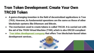 Tron Token Development Company - Coin Developer India