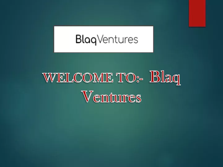 welcome to blaq ventures