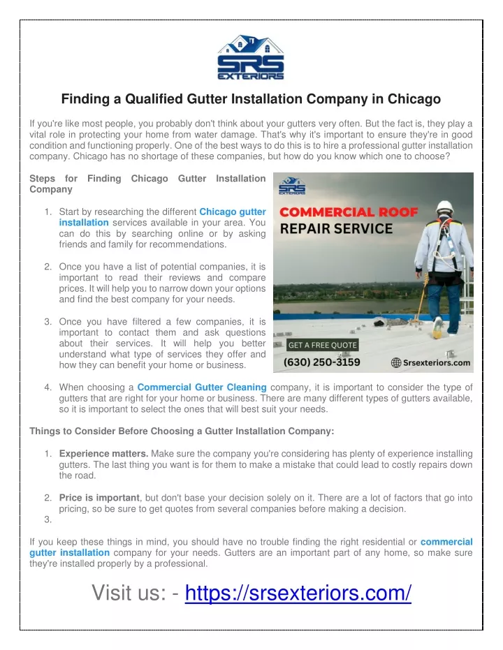 finding a qualified gutter installation company