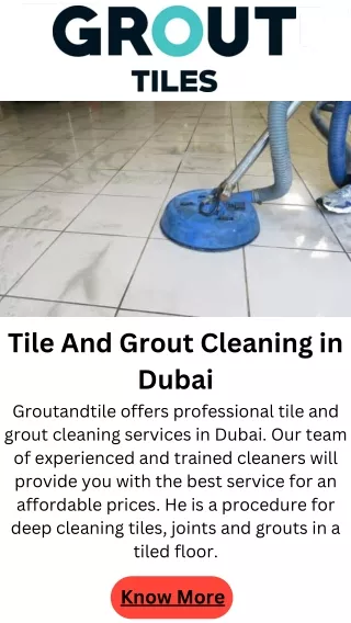 Tile And Grout Cleaning in Dubai