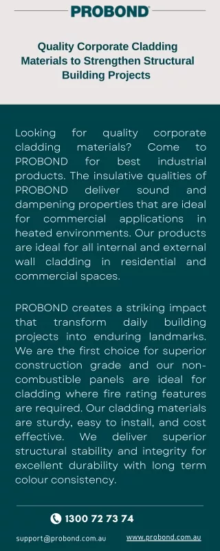 Quality Corporate Cladding Materials to Strengthen Structural Building Projects