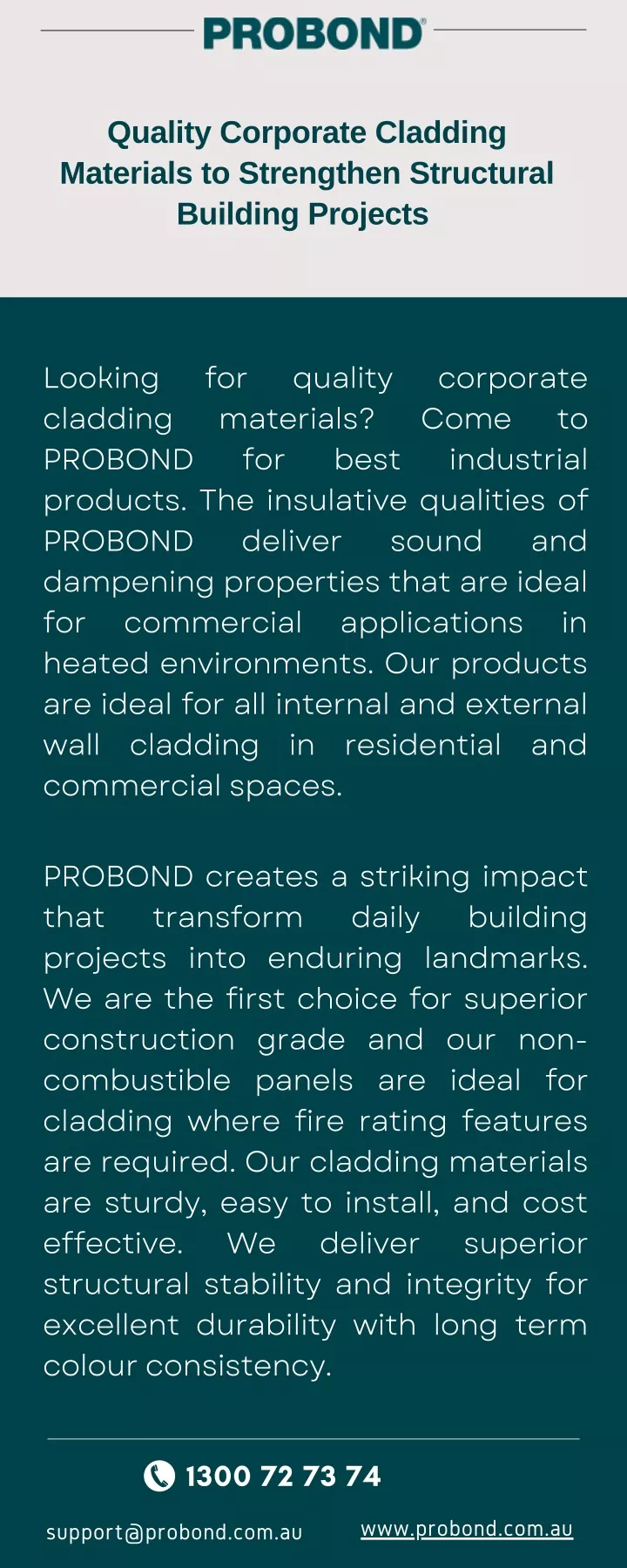 quality corporate cladding materials