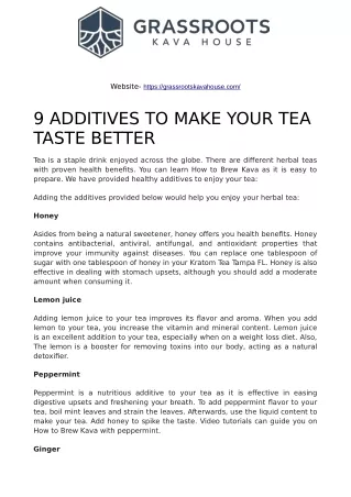 9 ADDITIVES TO MAKE YOUR TEA TASTE BETTER