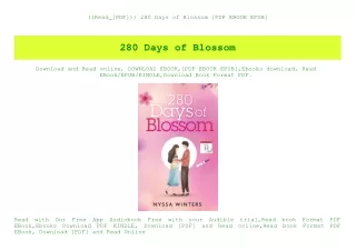 ((Read_[PDF])) 280 Days of Blossom [PDF EBOOK EPUB]