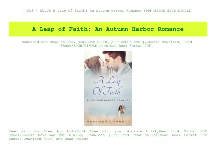 pdf ebook a leap of faith an autumn harbor