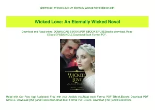 (Download) Wicked Love An Eternally Wicked Novel (Ebook pdf)