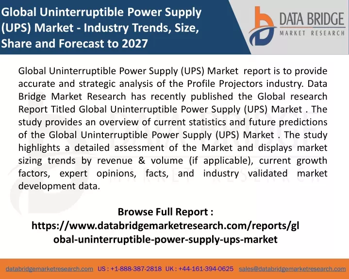 global uninterruptible power supply ups market