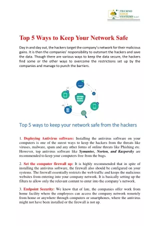 top 5 ways to keep your network safe