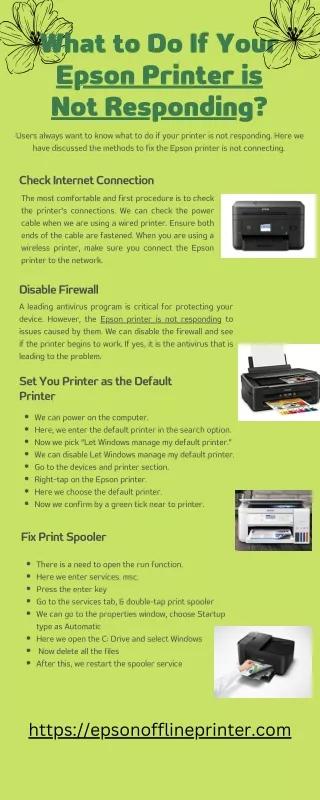 what to do if your epson printer is not responding