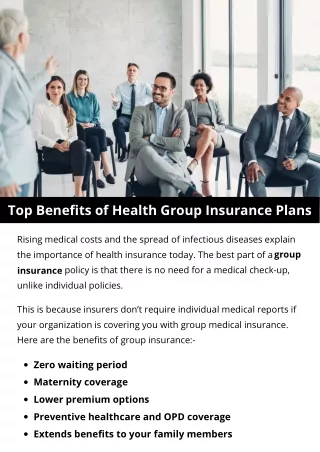 Top Benefits of Health Group Insurance Plans
