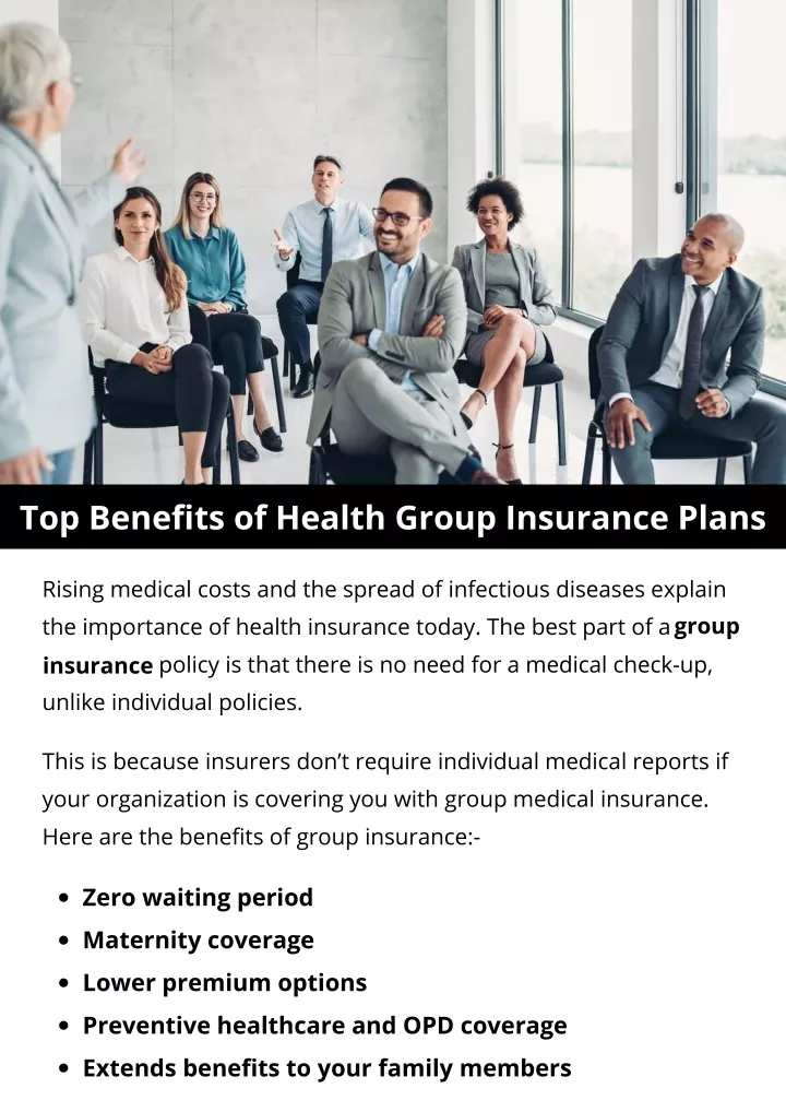 top benefits of health group insurance plans